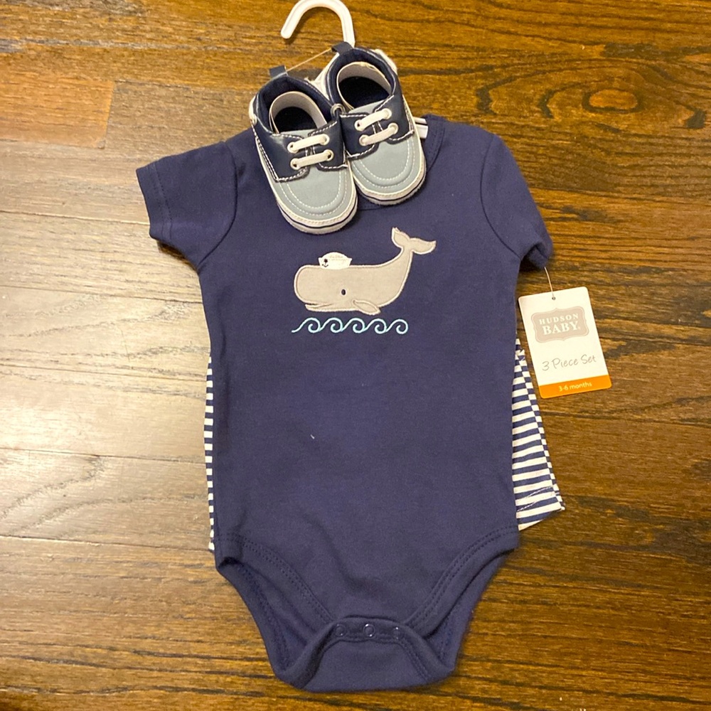 3 Piece Whale Set with Shoes